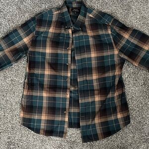 Banana Republic - Men’s Slim Fit Untucked Plaid Dress Shirt - Size Large